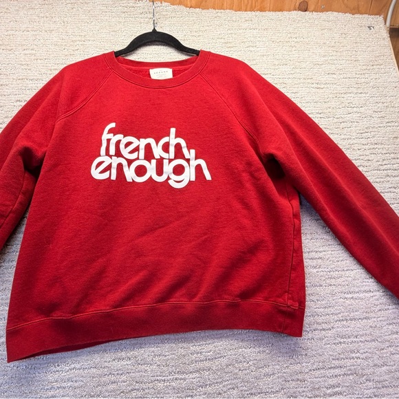 Sézane'French Enough' Sweatshirt XL - Picture 2 of 9